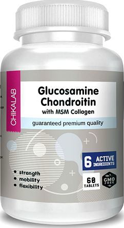 Глюкозамин хондроитин с МСМ и коллагеном Chikalab Glucosamine Chondroitin MSM Collagen