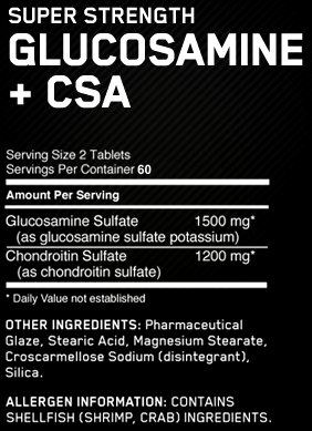 Состав Glucosamine plus CSA Super Strength