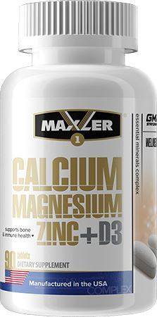 Минералы Calcium Magnesium Zinc Plus D3 от Maxler