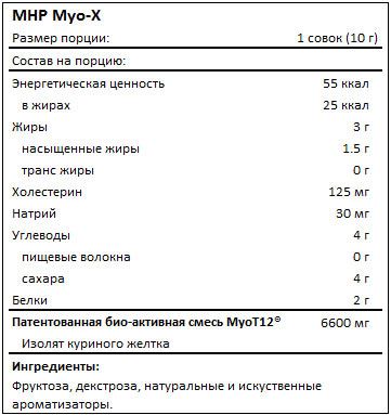 Состав Myo-X 300g от MHP