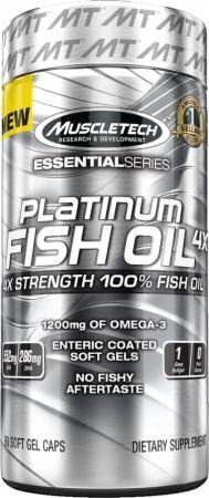 Жирные кислоты Platinum 100% Fish Oil 4x Essential Series от Muscle Tech