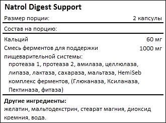 Состав Natrol Digest Support