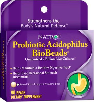 Пробиотики Natrol Probiotic Acidophilus BioBeads