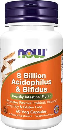 Комплекс пробиотиков для укрепления иммунитета 8 Billion Acidophilus Bifidus от NOW