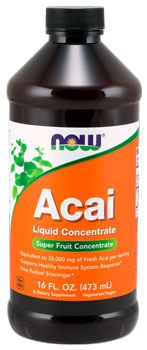 Жидкий концентрат ягод асаи NOW Acai Liquid Concentrate