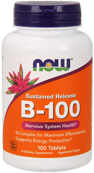 Витамины группы Б NOW B-100 Sustained Release