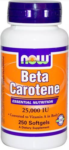 Бета-каротин Beta Carotene 25000 от NOW