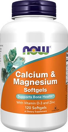 Кальций магний Calcium Magnesium Softgels от NOW