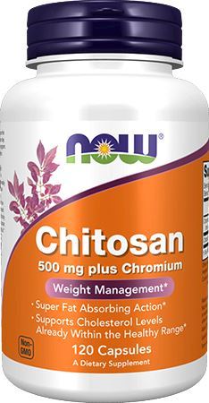 Жиросжигатель Chitosan 500mg Plus Chromium от NOW