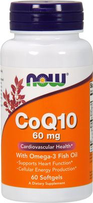Коэнзим Q10 CoQ10 60mg with Omega-3 Fish Oil от NOW
