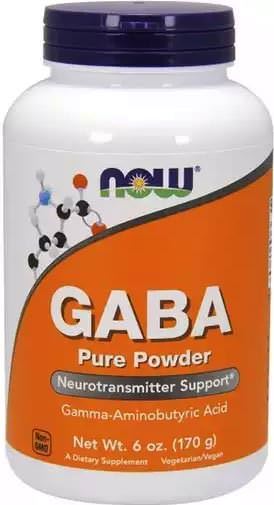 Гамма-аминомасляная кислота GABA Pure Powder от NOW