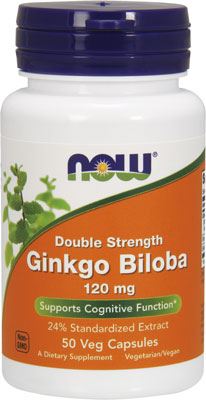 Антиоксиданты Ginkgo Biloba 120mg от NOW