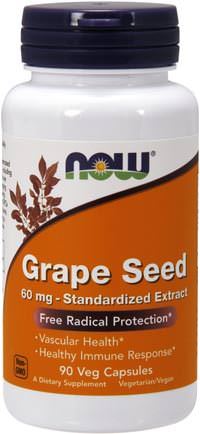 Экстракт виноградных косточек Grape Seed 60mg от NOW