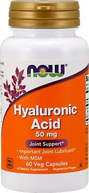 Гиалуроновая кислота Hyaluronic Acid 50mg with MSM от NOW