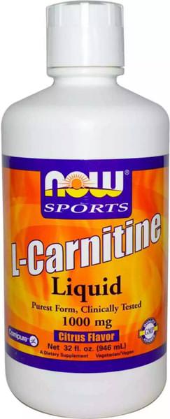 Жидкий карнитин L-Carnitine Liquid 1000mg от NOW Sports