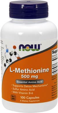 Аминокислота метионин L-Methionine 500mg от NOW