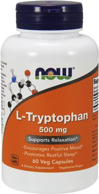 Аминокислота триптофан L-Tryptophan 500mg от NOW