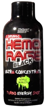 Энергетик Hemo Rage Black Ultra Concentrate Turbo Energy Shot от Nutrex