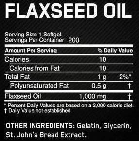 Состав Flaxseed Oil