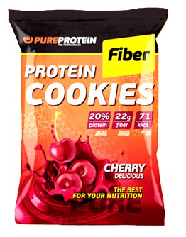 Высокобелковое диетическое печенье Protein Cookies Fiber от PureProtein