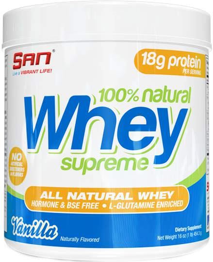 Сывороточный протеин 100% Natural Whey Supreme от SAN