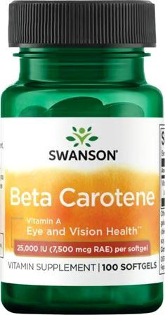 Бета каротин Swanson Beta Carotene 25000 МЕ