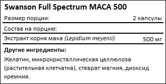 Состав Swanson MACA