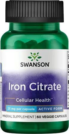 Swanson Iron Citrate 25 мг