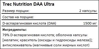 Состав Trec Nutrition DAA Ultra