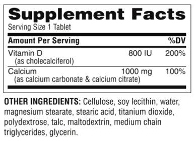 Состав Calcium 1000 Tabs with Vitamin D от Twinlab