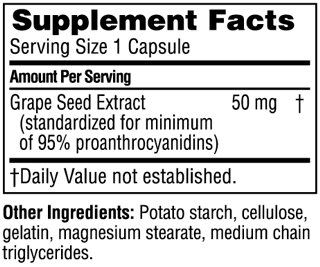Состав Grape Seed Extract 50 мг от Twinlab